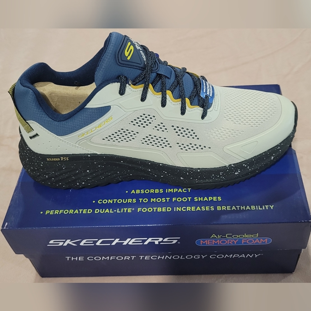 Skechers Men's Athletic Shoes - Blue and Black - Picture 2 of 4